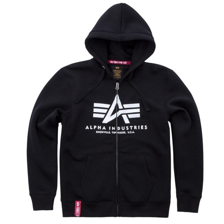 ΦΟΥΤΕΡ ALPHA INDUSTRIES BASIC ZIP /ΚΟΥΚΟΥΛΑ BLACK