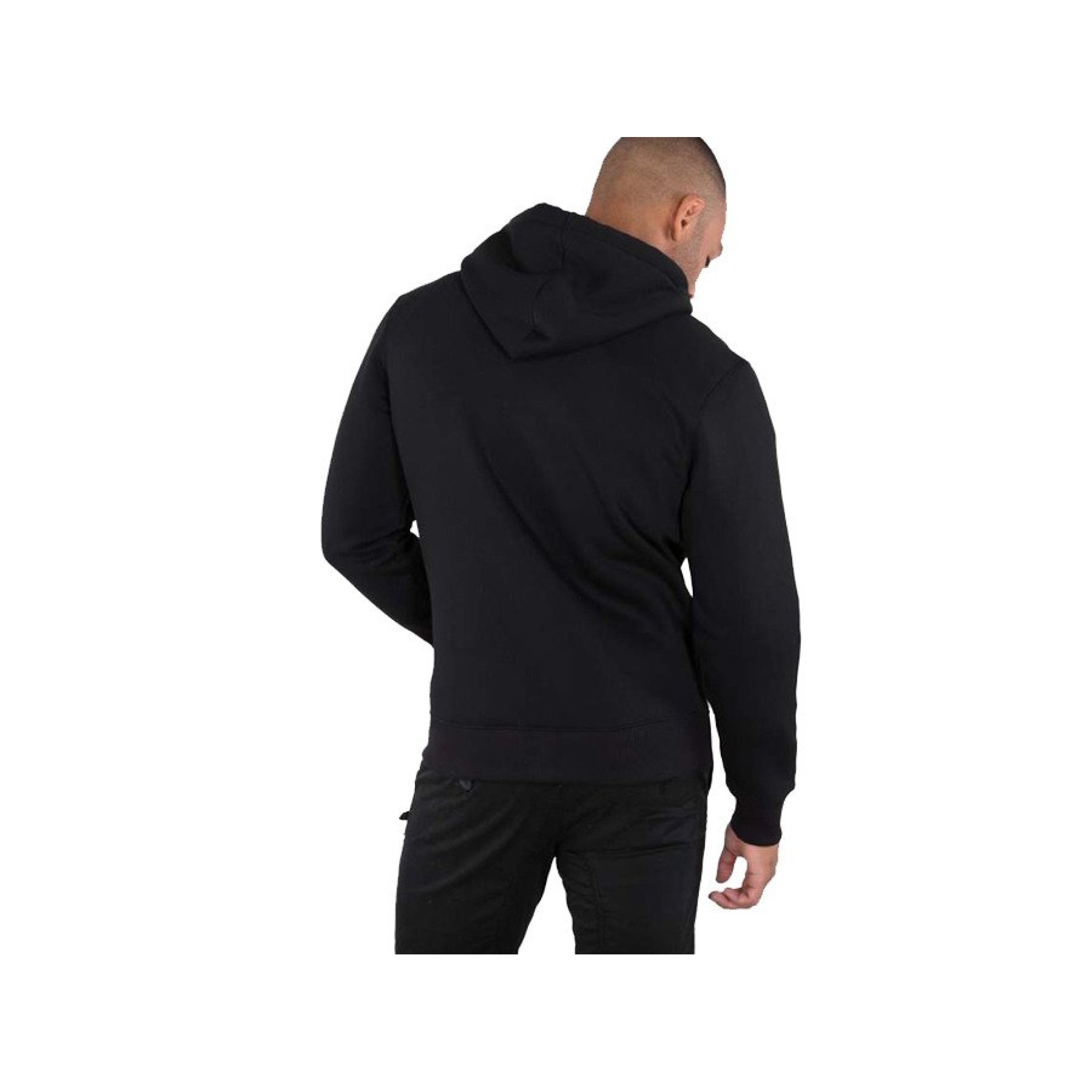 ALPHA INDUSTRIES BASIC ZIP HOODIE BLACK