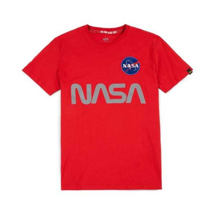 T-SHIRT ALPHA NASA REFLECTIVE SPEED RED