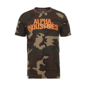 T-SHIRT ALPHA BLURRED WOODLAND CAMO