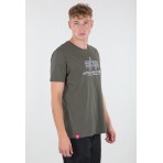 T-SHIRT ALPHA INDUSTRIES BASIC T EMBROIDERY DARK/OLIVE T-SHIRT ALPHA INDUSTRIES BASIC T EMBROIDERY DARK/OLIVE