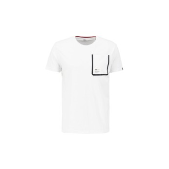 T-SHIRT ALPHA INDUSTRIES LABEL POCKET WHITE