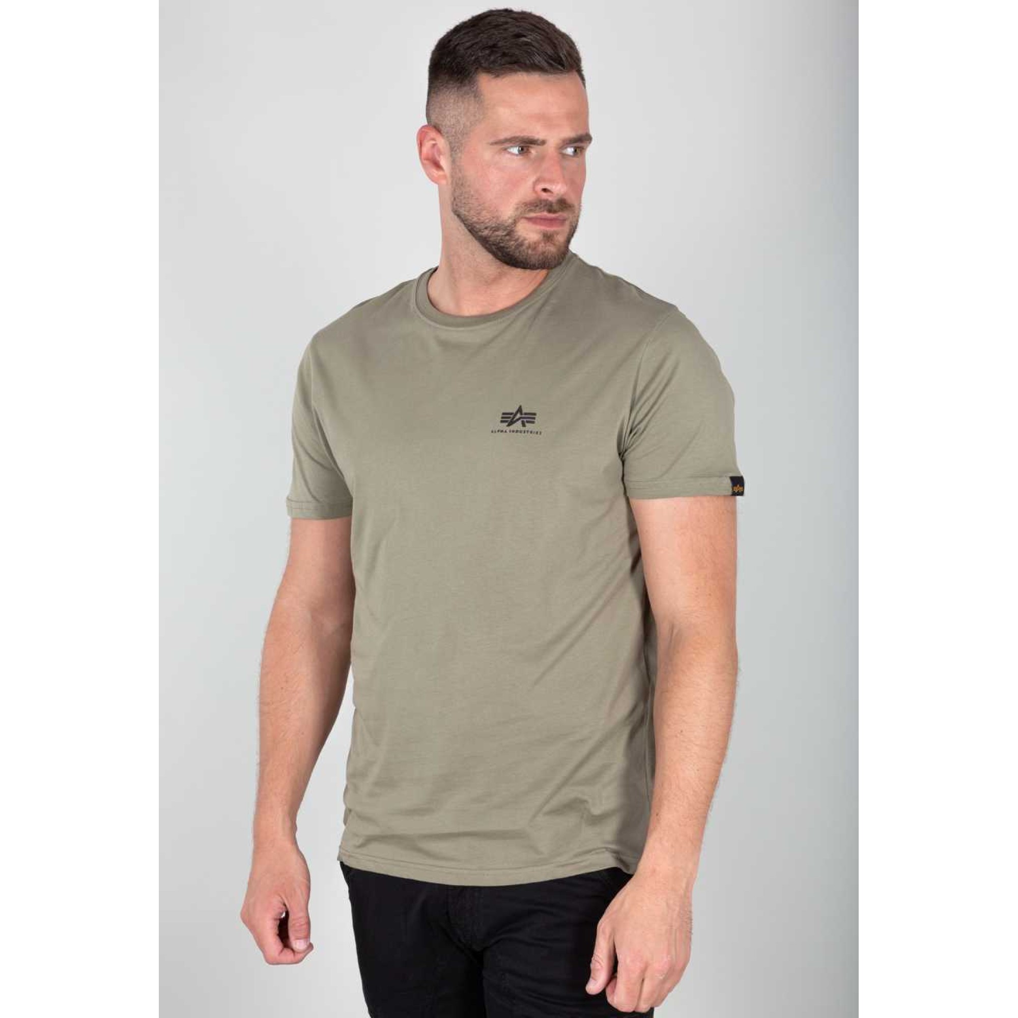 ALPHA INDUSTRIES BASIC T SMALL LOGO OLIVE