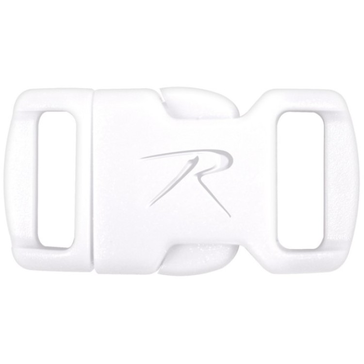 ROTHCO 3/8" FLAT SIDE RELEASE BUCKLE WHITE