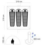 ΣΚΗΝΗ PANDA TREND I 3 ΑΤΟΜΩΝ ΜΠΛΕ