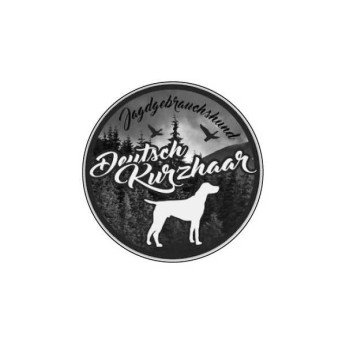 ΣΗΜΑ ΑΥΤΟΚΟΛΛΗΤΟ DEUTSCH KURZHAAR ROUND