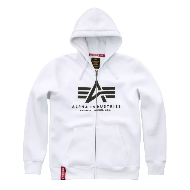 ΦΟΥΤΕΡ ALPHA INDUSTRIES BASIC ZIP /ΚΟΥΚΟΥΛΑ WHITE ΦΟΥΤΕΡ ALPHA INDUSTRIES BASIC ZIP /ΚΟΥΚΟΥΛΑ WHITE