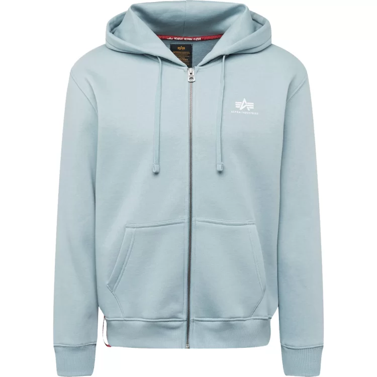 ΦΟΥΤΕΡ ALPHA INDUSTRIES BASIC ZIP HOODY SL GREY BLUE