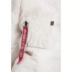 ΤΖΑΚΕΤ ALPHA INDUSTRIES HOODED LOGO PUFFER JET STR. WHITE ΤΖΑΚΕΤ ALPHA INDUSTRIES HOODED LOGO PUFFER JET STR. WHITE