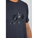 T-SHIRT ALPHA VINYL LOGO REPLICA BLUE