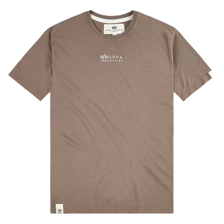 T-SHIRT ALPHA INDUSTRIES ORGANICS EMB T ORGANIC BROWN T-SHIRT ALPHA INDUSTRIES ORGANICS EMB T ORGANIC BROWN