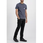 T-SHIRT ALPHA INDUSTRIES LABEL POCKET GREY BLACK T-SHIRT ALPHA INDUSTRIES LABEL POCKET GREY BLACK