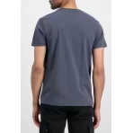 T-SHIRT ALPHA INDUSTRIES LABEL POCKET GREY BLACK T-SHIRT ALPHA INDUSTRIES LABEL POCKET GREY BLACK