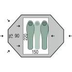 PINGUIN TORNADO 2 TENT DURALU GREEN PINGUIN TORNADO 2 TENT DURALU GREEN