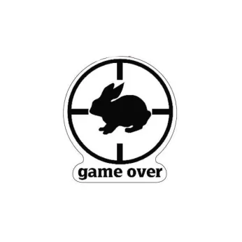 ΣΗΜΑ ΑΥΤΟΚΟΛΛΗΤΟ ΛΑΓΟΣ GAME OVER