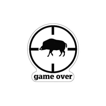 ΣΗΜΑ ΑΥΤΟΚΟΛΛΗΤΟ ΑΓΡΙΟΧΟΙΡΟΣ GAME OVER